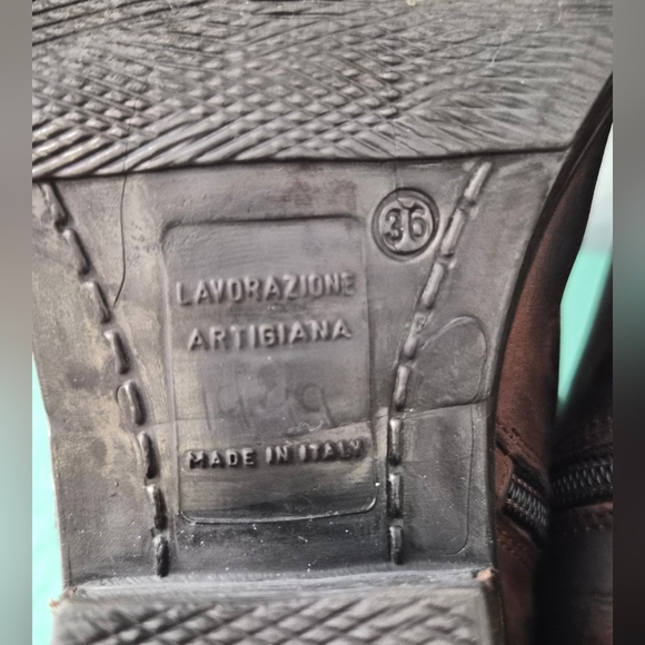 Western Ankle Boots Distressed Leather Pointed Toe Side Zip Emanuele Crasto - Picture 12 of 13